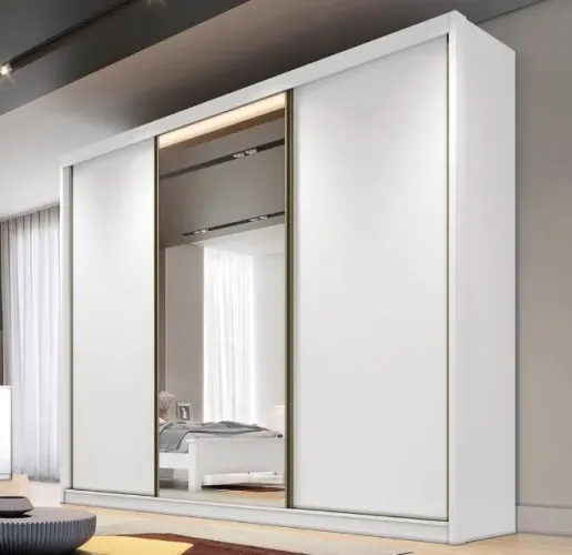 Guarda-Roupa Imperial Lux 3 Portas de Correr Neve