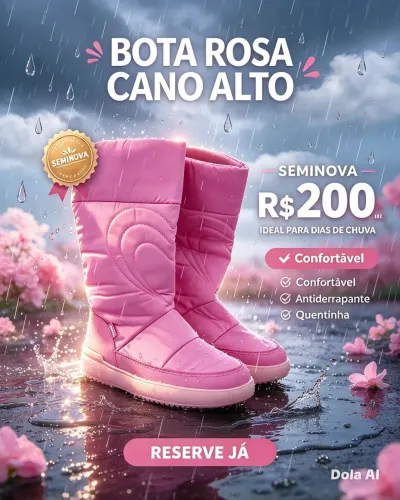 Bota cano longo drop bibi bordado coracao
