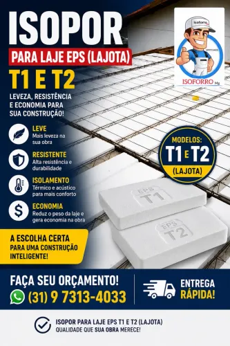 Isopor pra laje t1 e t2