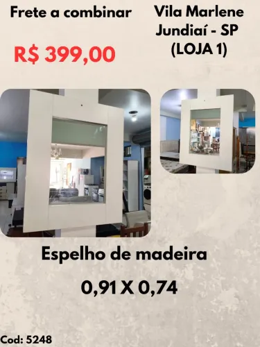 Espelho com Moldura de madeira 