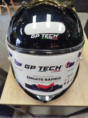 CAPACETE GPTECH PILOT MONO PRETO BRILHO 60