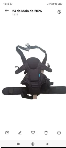 Canguru KaBaby Ergonômico - Preto (Até 3 posições)
