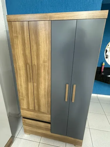 Guarda Roupa De Solteiro Novo Produto Na Caixa/Entrega É Montagem Grátis Loja R&L Moveis
