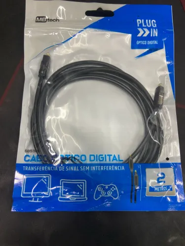 Cabo óptico digital , sem interferência 2m Consoles , computador e DVDS