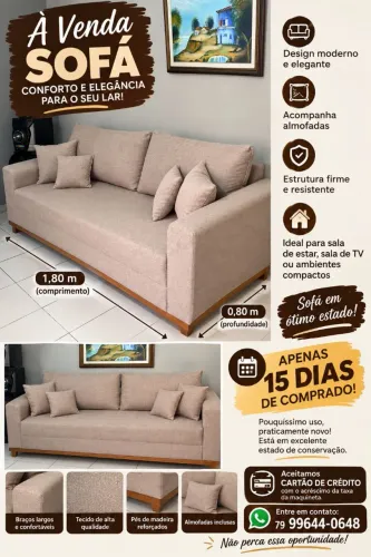 Sofá Moderno e Confortável