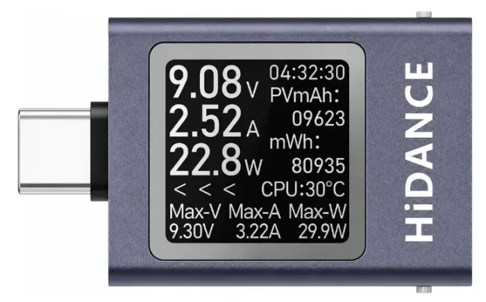 Voltímetro Testador Usb C Display Tensão Corrente Consumo