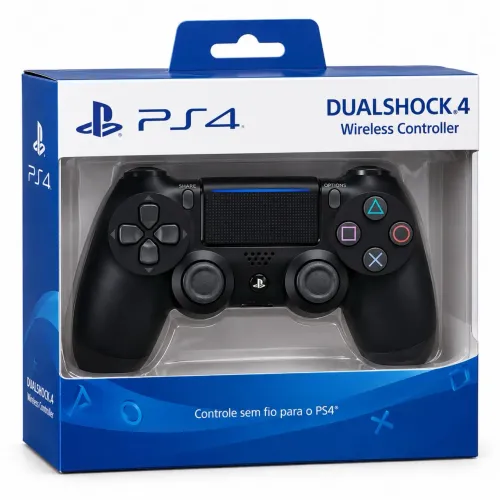 Controle Dualshock 4 Playstation Preto Ps4 Sem Fio Sony