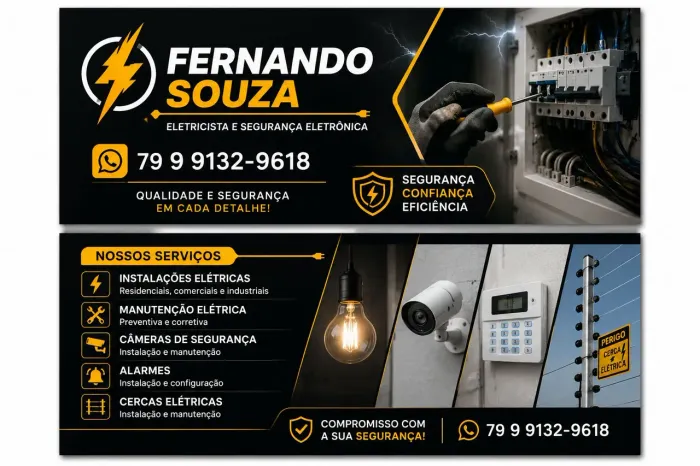 Eletricista e instalador em segurança eletrônica