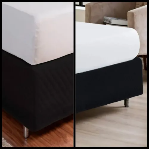 Saia com elástico para cama box solteiro