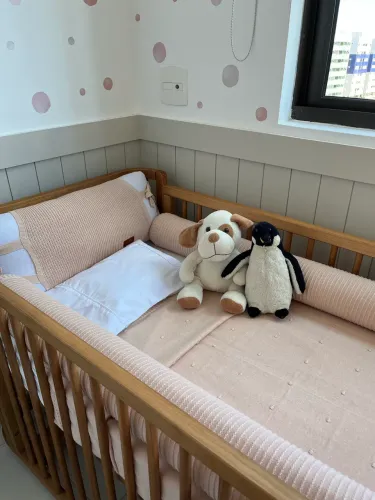 Berço Cama Evolutivo Maria (Madeira Avelã) - Semi Novo