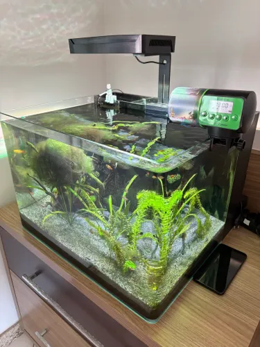 Aquário Ocean Tech Nano 77L Completo e Plantado
