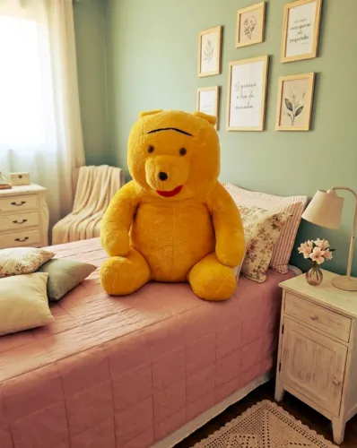 Urso de Pelucia Grande Amarelo
