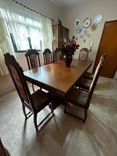 Mesa antiga madeira maciça 8 lugares