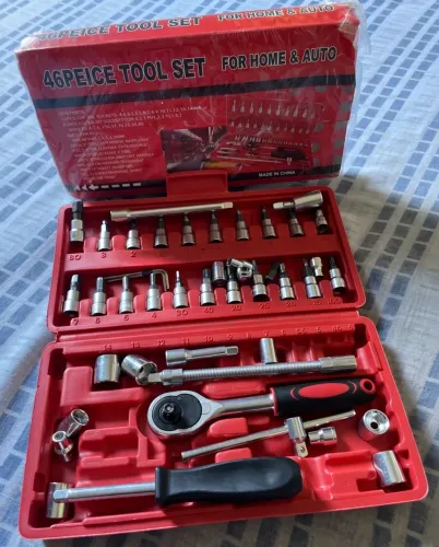 Kit ferramentas 46 peças Catraca+ Maleta