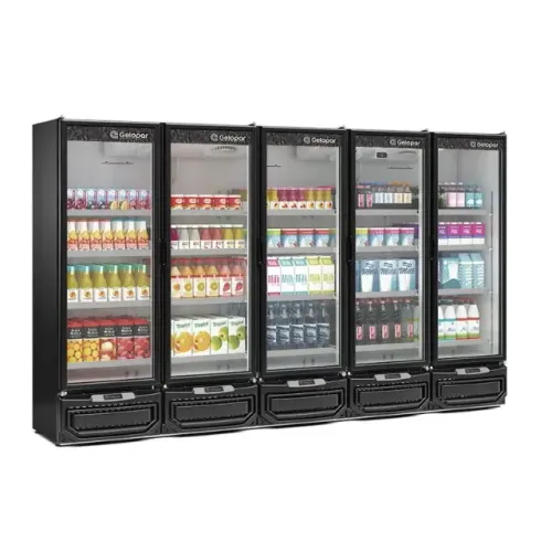 REFRIGERADOR EXPOSITOR VERTICAL 5 PORTAS GELOPAR GCV-2500