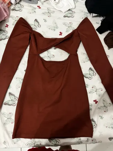 Vestido Manga Longa/ costas aberta 