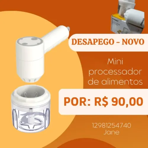 Mini Processador de Alimentos 