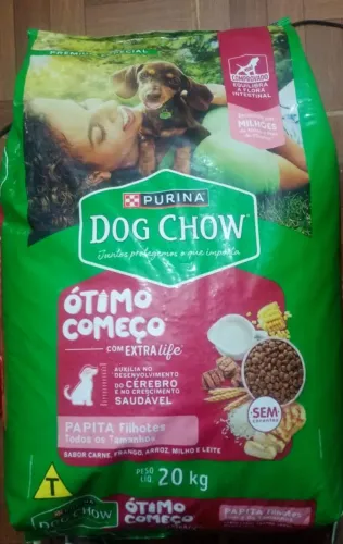 RAÇÃO DOG CHOW, PAPITA 20KG.