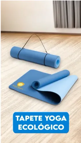 Tapete yoga pilates ginástica exercícios de solo em TPE Ecológico com bolsa tranparente