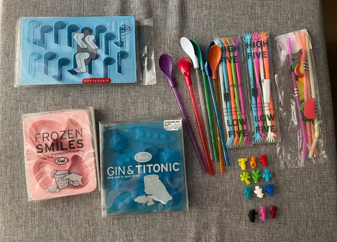 Kit bar forma de gelo marcador taça mexedor colher 