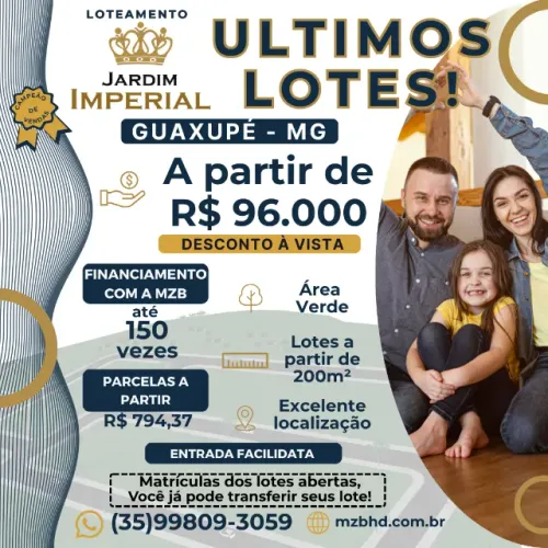 Lotes - Loteamento Jardim Imperial - Guaxupé MG