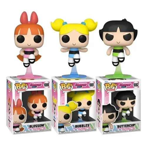 Funko Pop Cartoon Network Powerpuff Girls Set Com 3: Blossom, Bubbles & Buttercup
