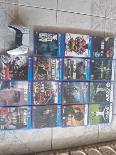 Combo Promocional jogos de ps4 e ps5+ Controle de ps5.ntrole