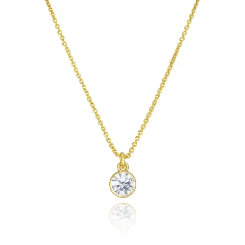 Colar feminino com pingente ponto de luz