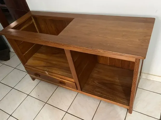 Balcão Para Cooktop 4 E 5 Bocas - madeira maciça 