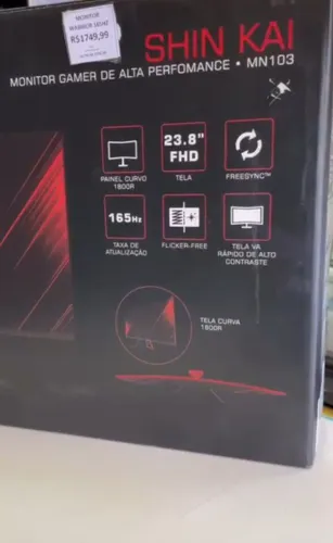Monitor gamer tela curva varias entradas
