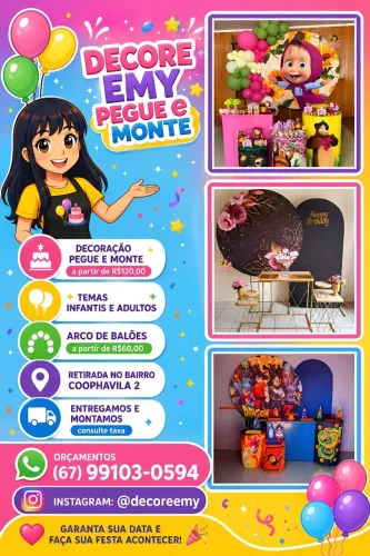 Locação Decoração Pegue e Monte