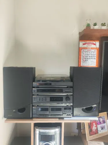 Som Gradiente Vintage Completo + Toca-Discos Funcional