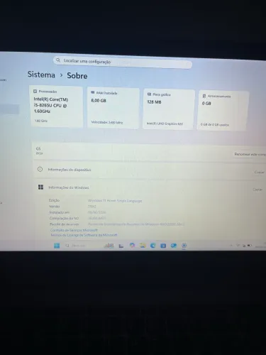 Notebook Lenovo I5 8265u 8gb 1tb Ideapad S145! Cor Cinza