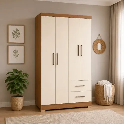 Guarda roupa solteiro 4 portas vitória