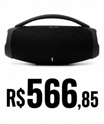 PRETO - Caixa de Som Boombox Bluetooth bivolt. Entra contato comigo primeiro
