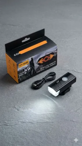 Kit Iluminação Bike: Lanterna Seta Wireless + Farol LED Frontal