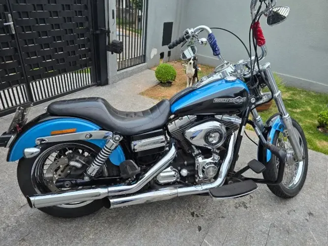 VENDO HARLÃO. FXDC - DYNA SUPER GLIDE CUSTOM AZUL 2011