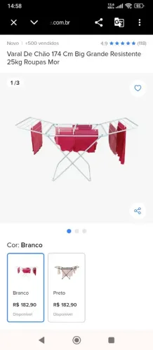 Varal de chão grande