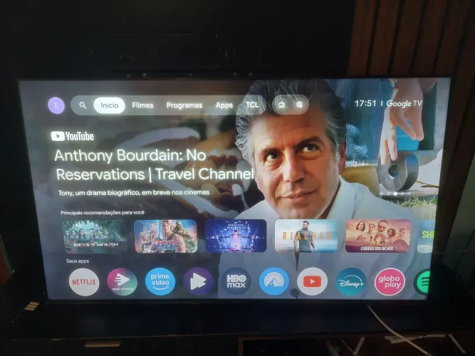 SMART TV 55 4K TCL ANDROID GOOGLE TV COMANDO DE VOZ MODELO P635 SEMI NOVA SEM DETALHES