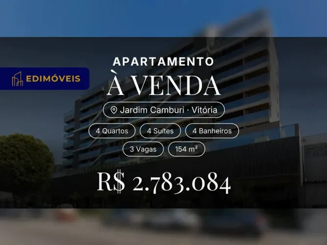 Apartamento 4 suítes em Jardim Camburi, alto padrão e áreas de lazer incríveis