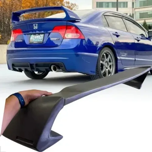 Aerofólio Mugen Civic 2007 2008 2009 2010 2011 G8 Pintado e Preparado na cor prata