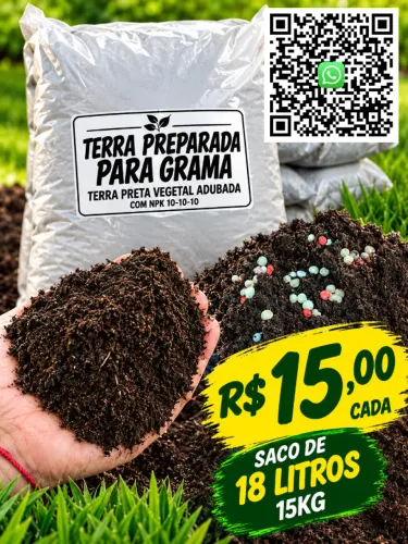 TERRA ADUBADA PARA GRAMAS, PLANTIO OU COBERTURA