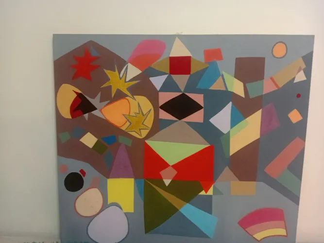 Tela pintada a óleo 