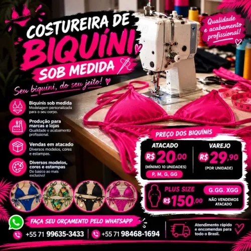COSTUREIRA DE BIQUÍNI SOB MEDIDA | ATACADO PARA LOJAS