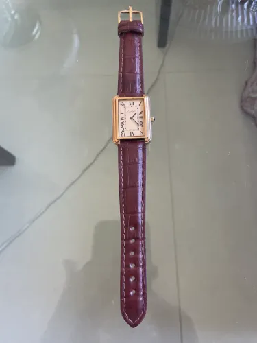 Relógio Cartier comprado em 19878 banhado a ouro 