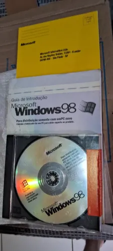 Relíquia: Kit Windows 98 Original Microsoft - C/ Guia e Mídia Física