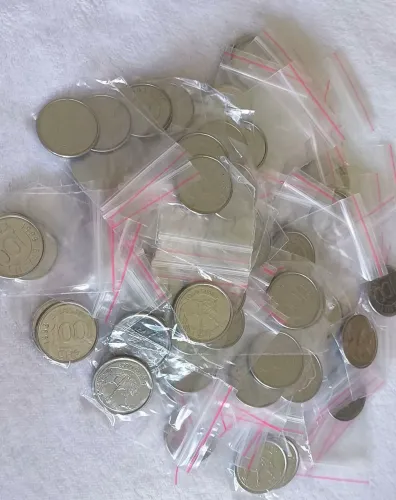 Lote 95 moedas CR$100 cruzeiros reais 1993