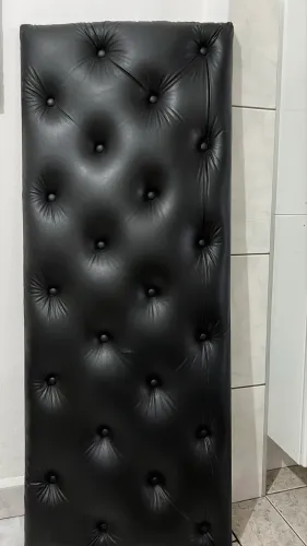 Cabeceira de cama de casal tamanho padrao preta