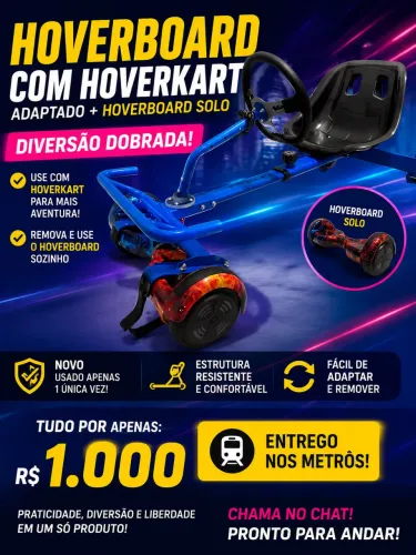Vendo esse lindo hoverboard com hover kart adaptado 
