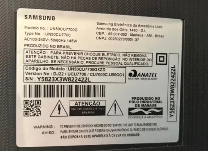 TV para retirada de peças, 50"